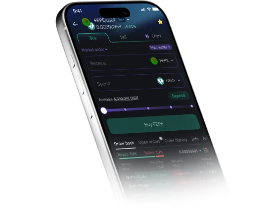 Spot trading interface